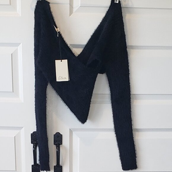 NWT: Elan Off the Shoulder Crisscross Sweater Size Small - Picture 5 of 8
